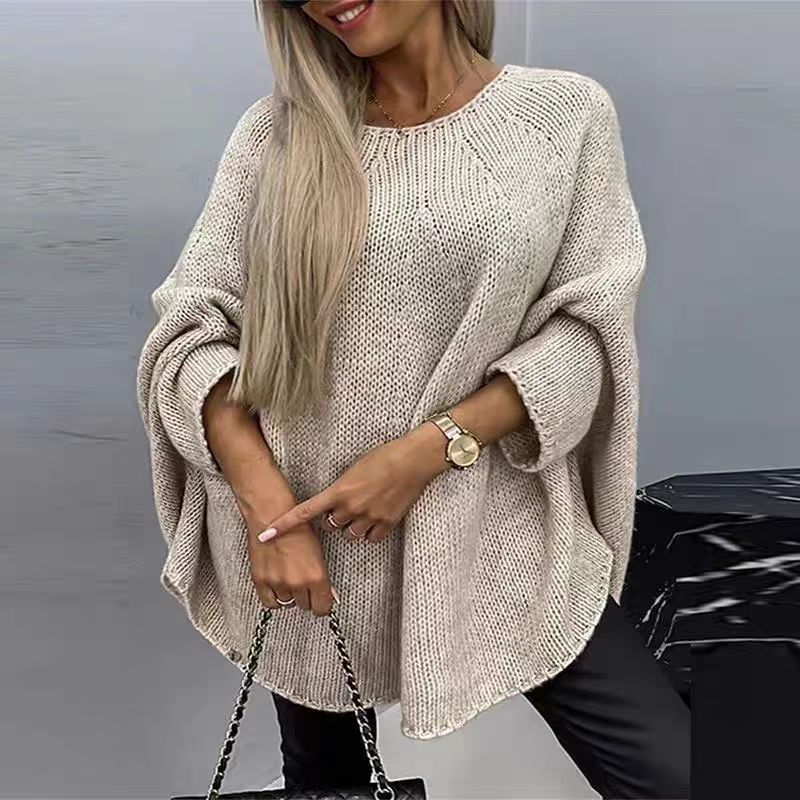 Women's Cape Poncho Fashionable Knitted Shawl Sweaters