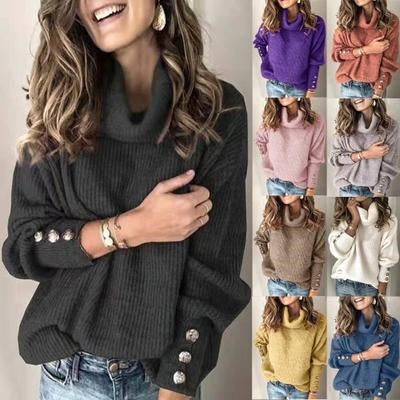 Creative Graceful Women's Elegant Comfortable Turtleneck Sweaters