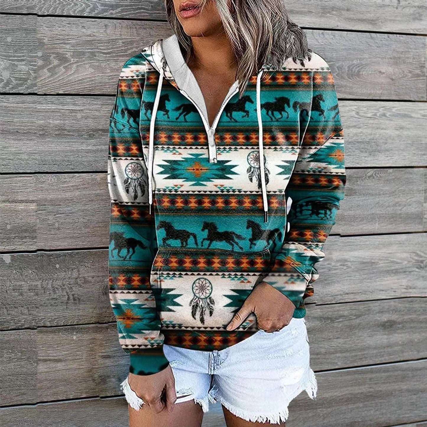 Cool Stylish Women's Glamorous Ethnic Hoodie Sweaters