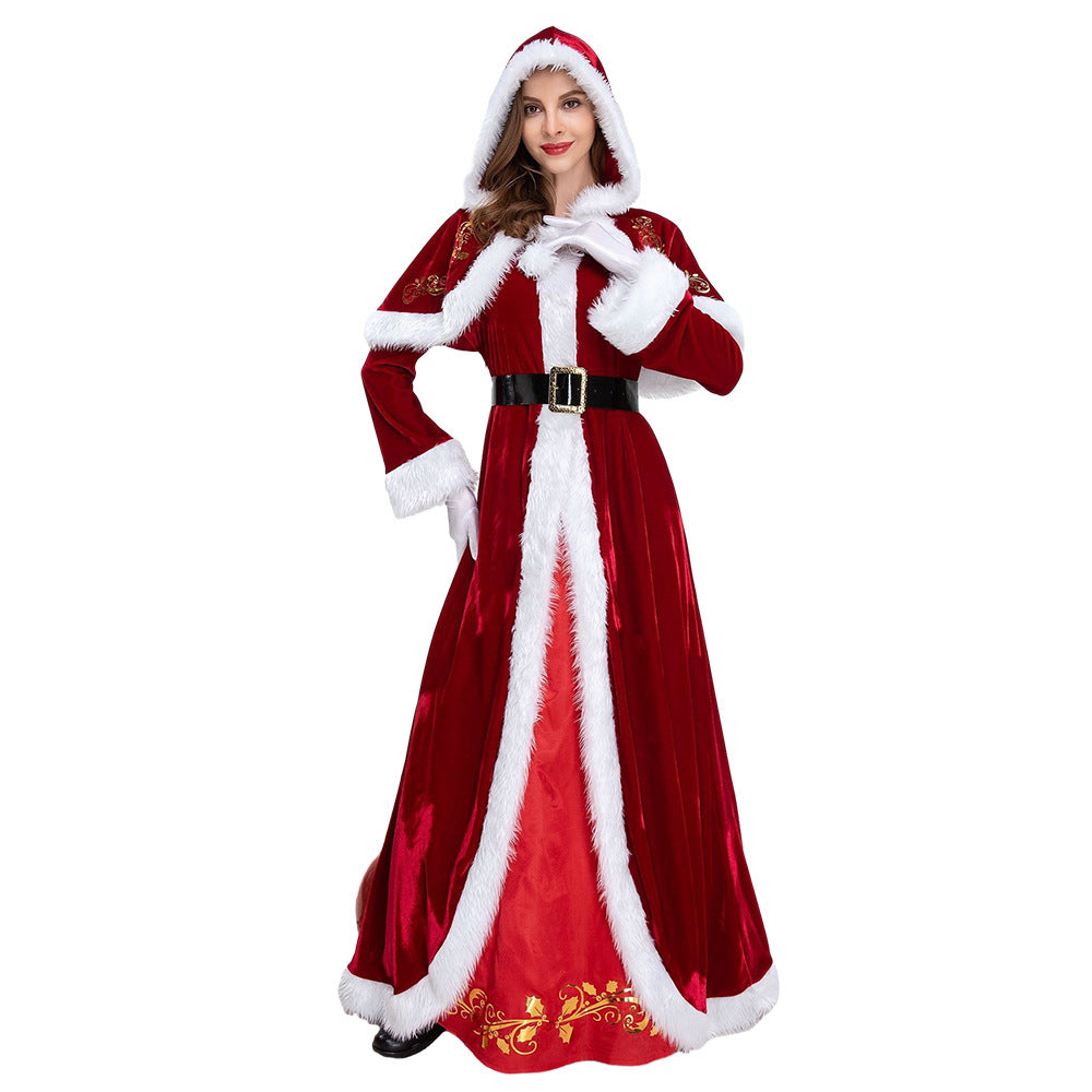 Vêtements Père Noël Adulte Femme Costumes Rouges