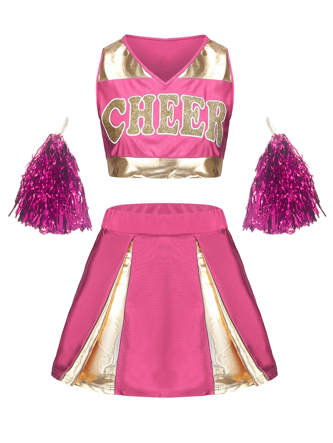 Costumes de danse de cheerleading pour femmes, impression et couture