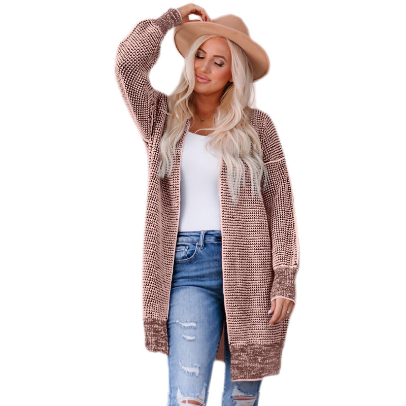 Women's Solid Color Mid-length Knitted Smocking Sweaters