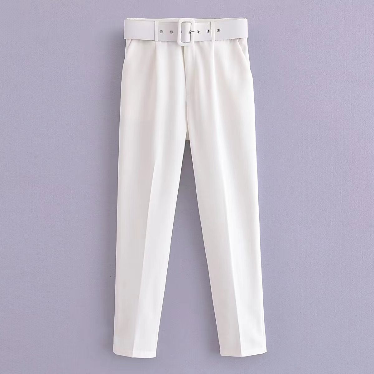 Pantalon slim à ceinture micro-élastique flatteur pour la silhouette