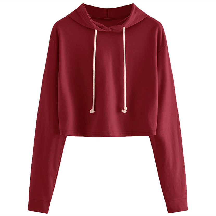 Women's Spring Solid Color Hooded Pullover For Sweaters