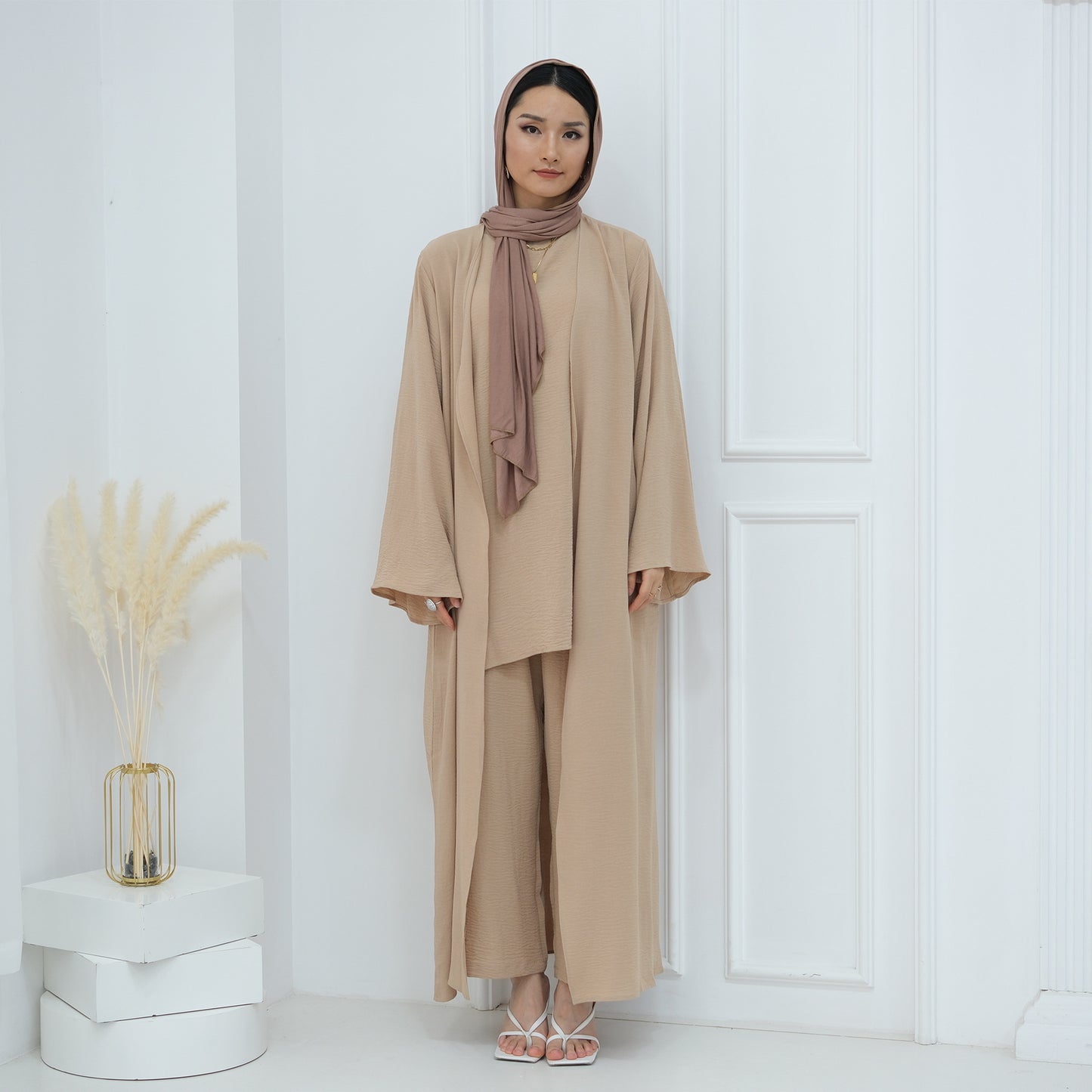 Beautiful Slouchy Turkey Solid Color Three-piece Suits