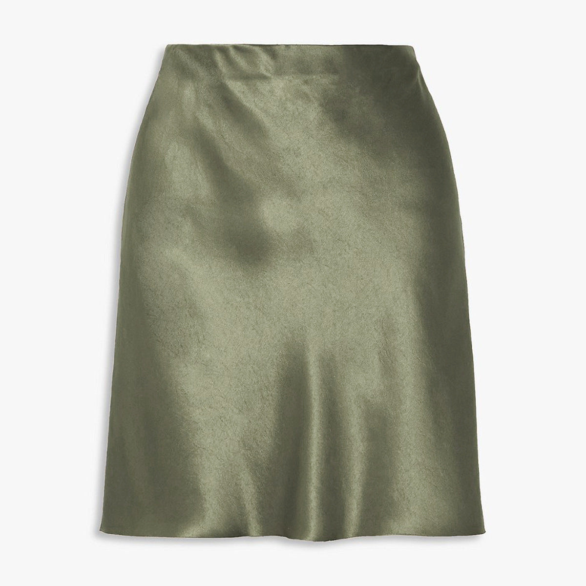 Women's Acetate Satin Elastic High Waist Pure Skirts