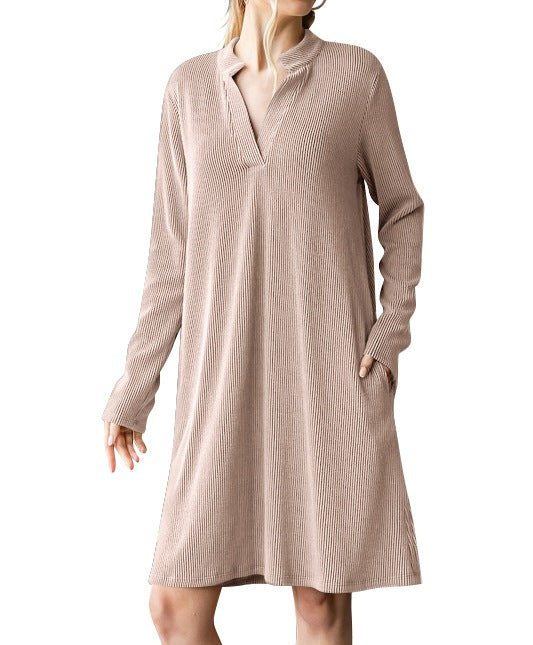 Women's Versatile Long Sleeve Loose Dress Dresses