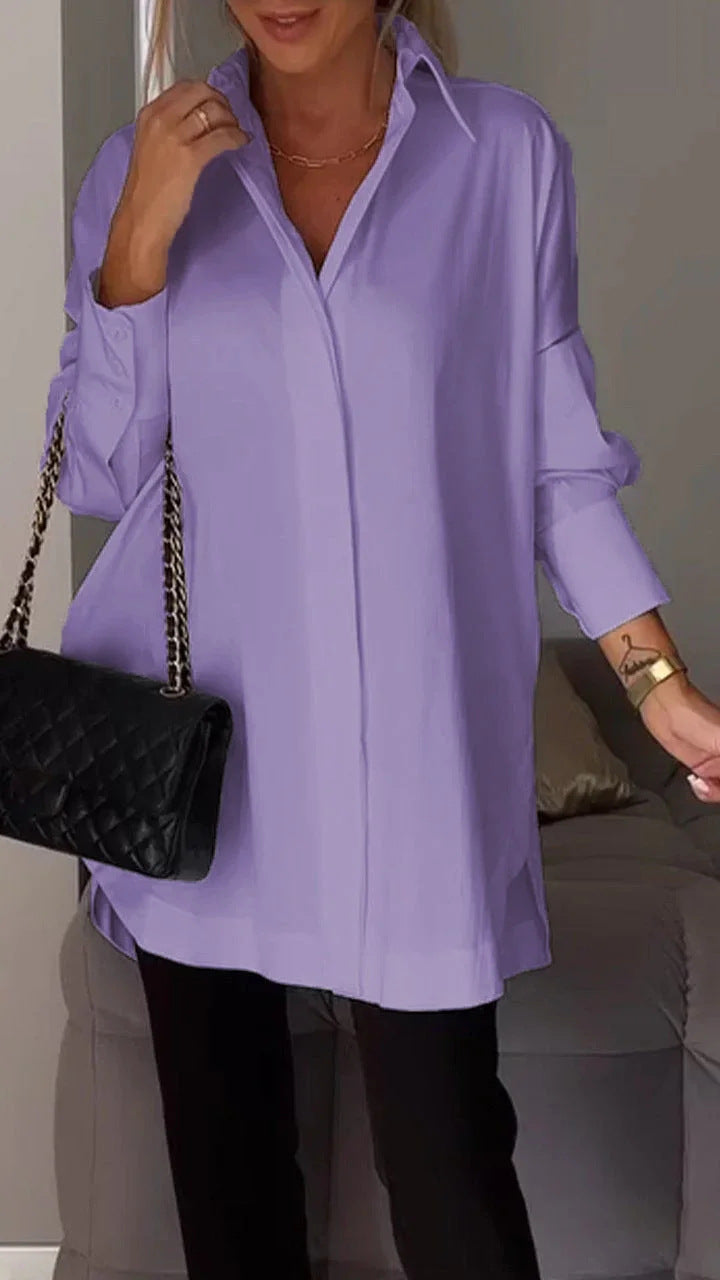 Charming Casual Pullover Long Sleeve Shirt Blouses