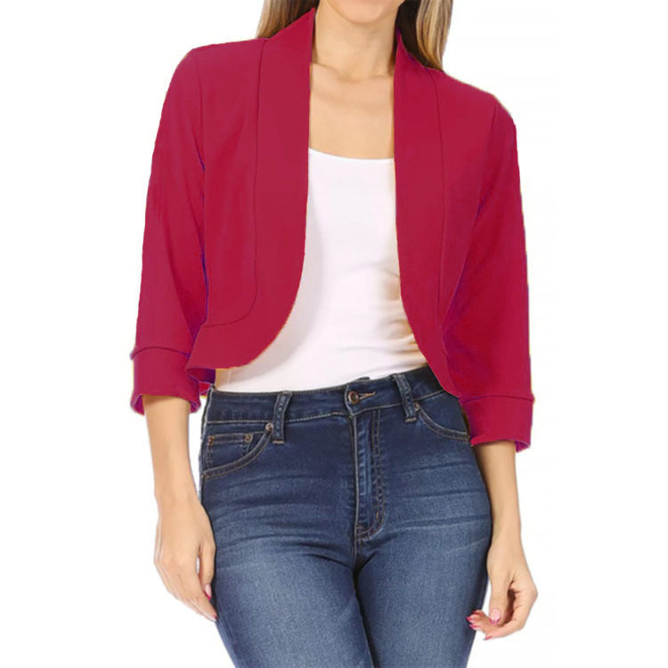 Blazers de petite taille pour femmes, couleur unie, glamour et innovants