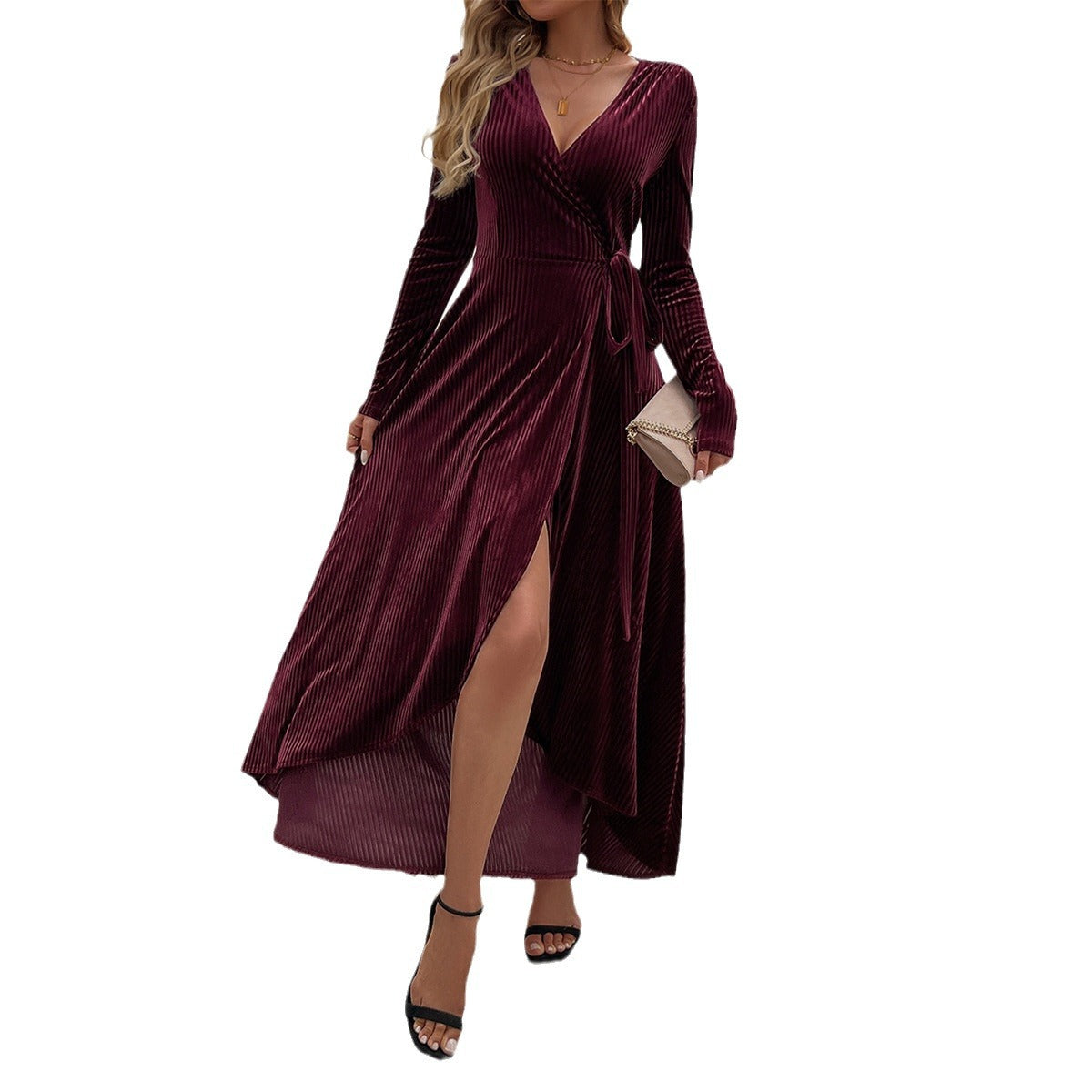 Women's Elegant Pure Desire High Waist Color Dresses