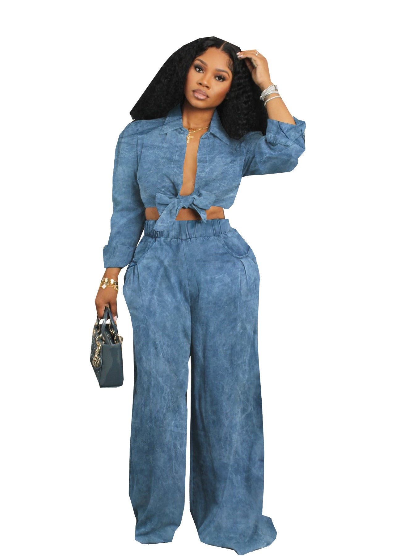 Women's Long Sleeve Casual Wide Leg Loose Suits