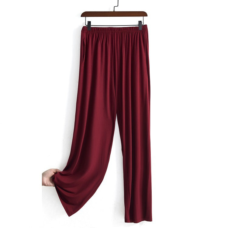 Pantalon décontracté à jambe large pour femme avec drapage à la maison