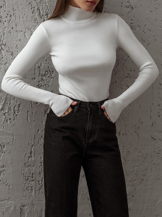 Turtleneck Bottoming Shirt Elegant Slim Fit Sweaters