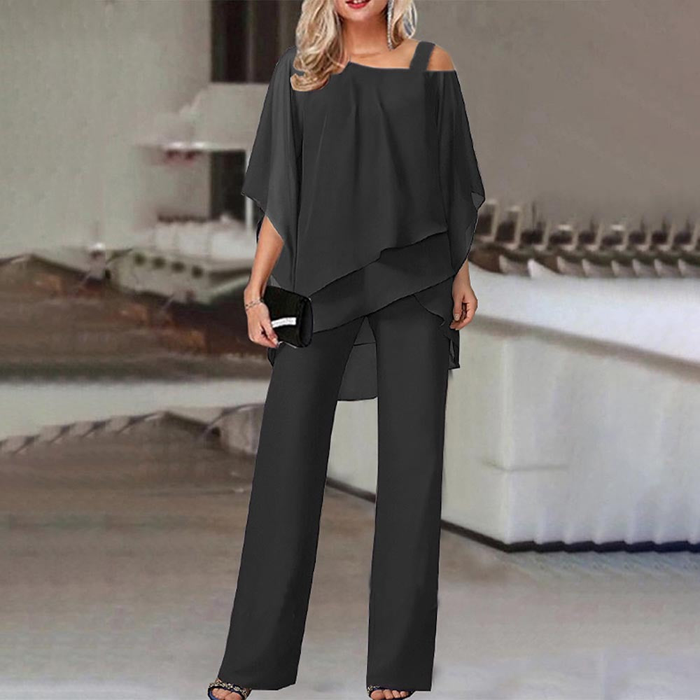 Women's Fashion Solid Color Loose Casual Dolman Suits