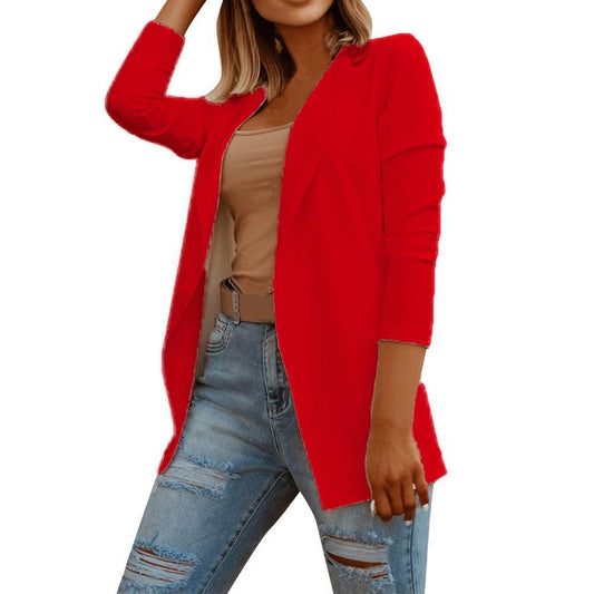 Blazers Slim Simples Décontractés De Couleur Unie Pour Femmes D'automne