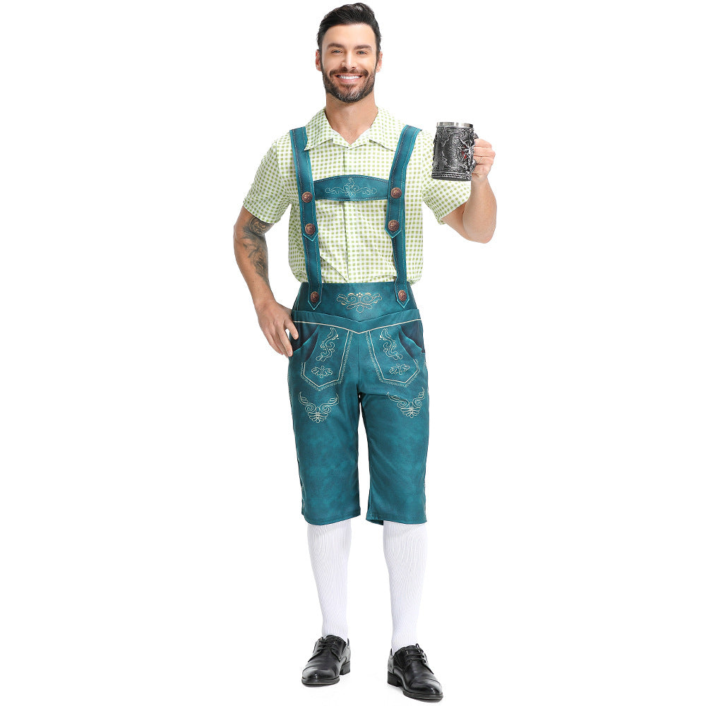 Costumes traditionnels à carreaux pour adultes du festival de la bière pour hommes à Munich