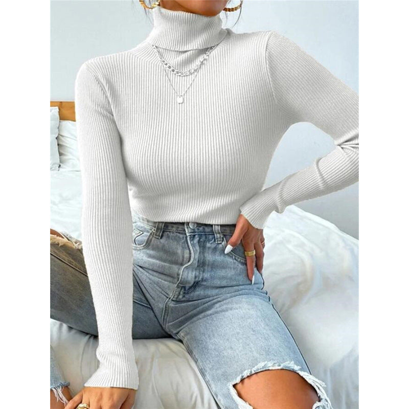 Comfortable Cool Women's Turtleneck Pullover Knitted Sweaters