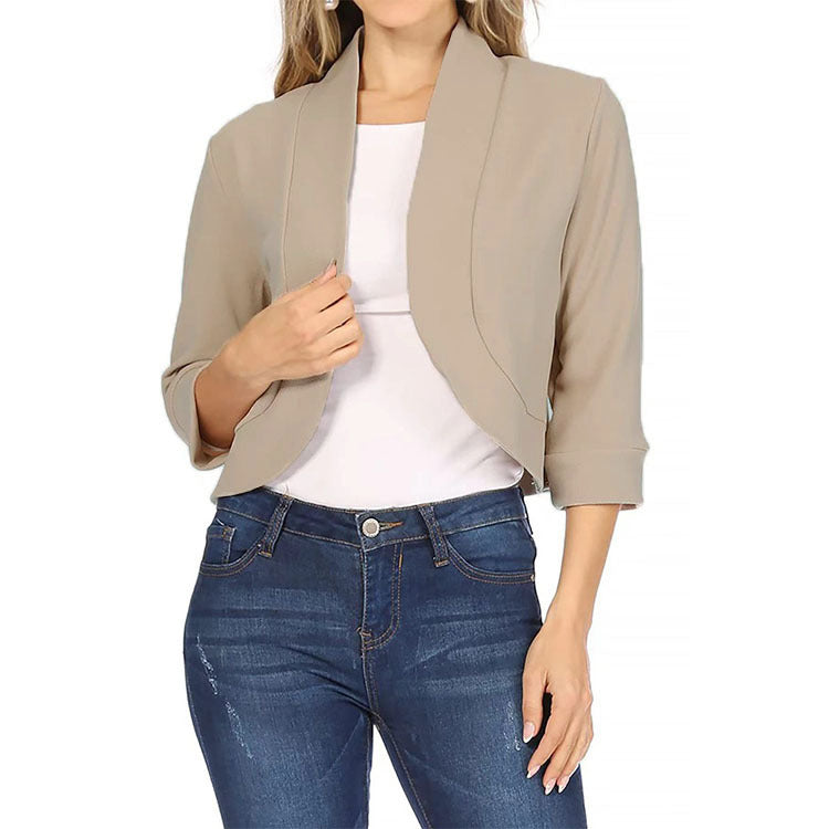 Blazers de petite taille pour femmes, couleur unie, glamour et innovants