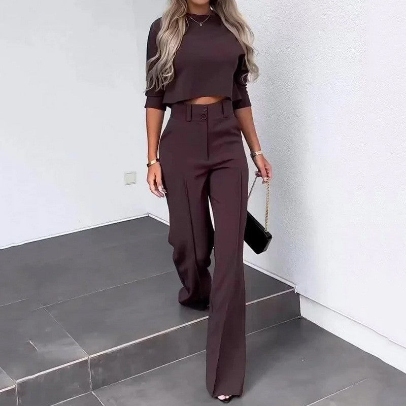 Women's Trendy Fashion Casual Set Two-piece Suits