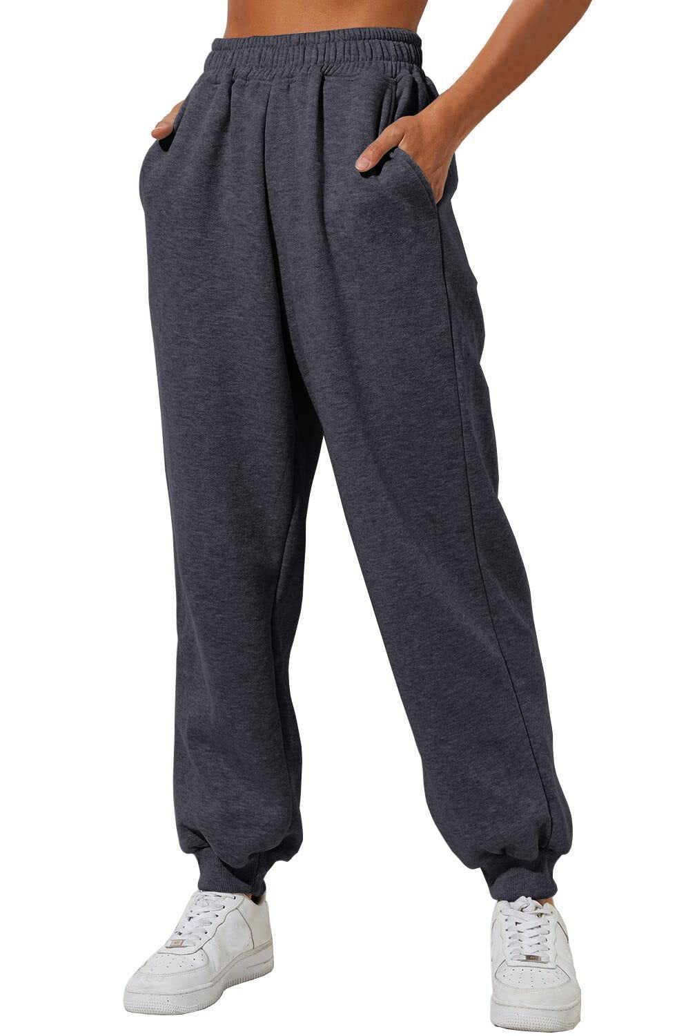 Pantalon de jogging décontracté et confortable pour femme avec taille ample