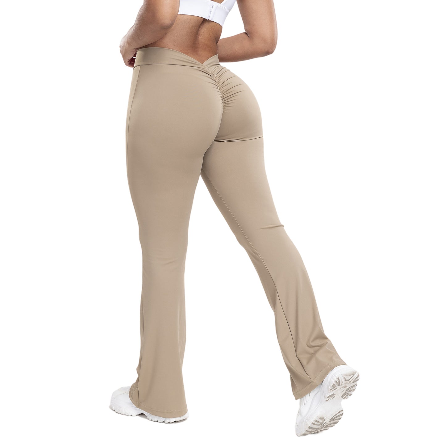 Pantalon large de yoga taille haute pour femme