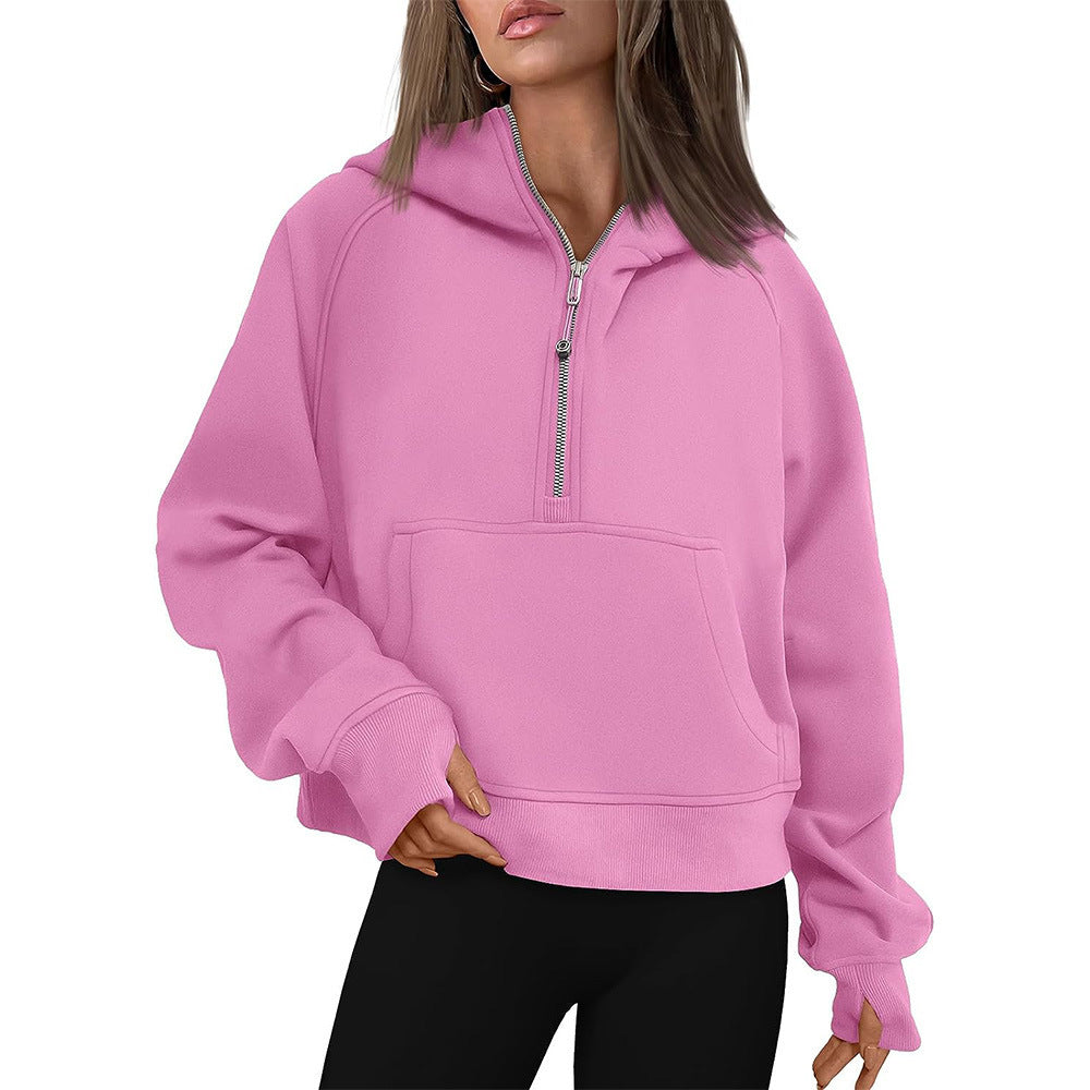 Women's Stylish Classy Hooded Zipper Thickening Sweaters