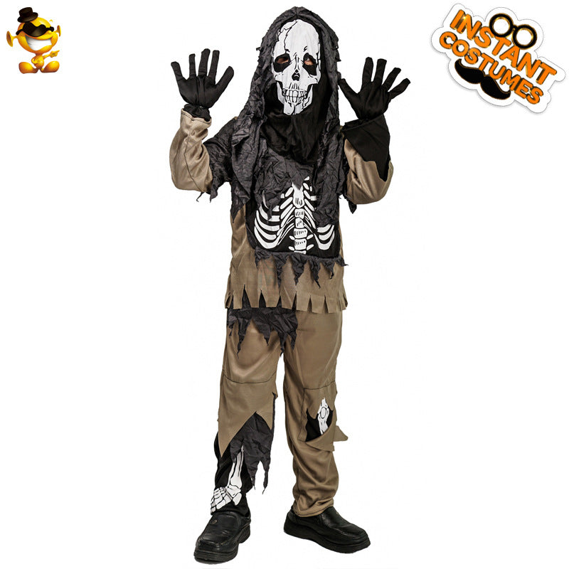 Halloween Boy Horror Skull Masquerade Party Stage Wear Costumes