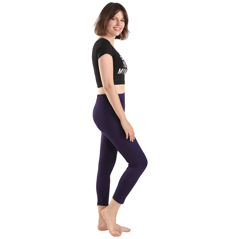 Leggings hauts en fibre de bambou pour femmes, minces et grasses