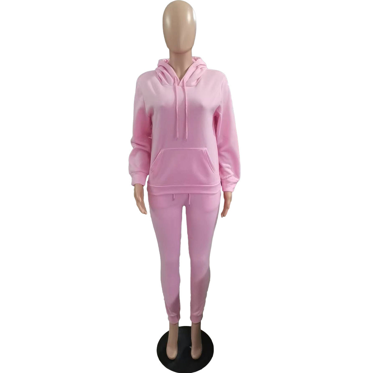 Women's Padded Hooded Sweatshirt Two-piece Leisure Sports Suits