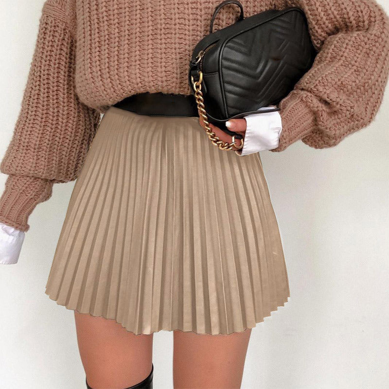 Women's Autumn Summer Wear Pleated Slim Sexy Skirts