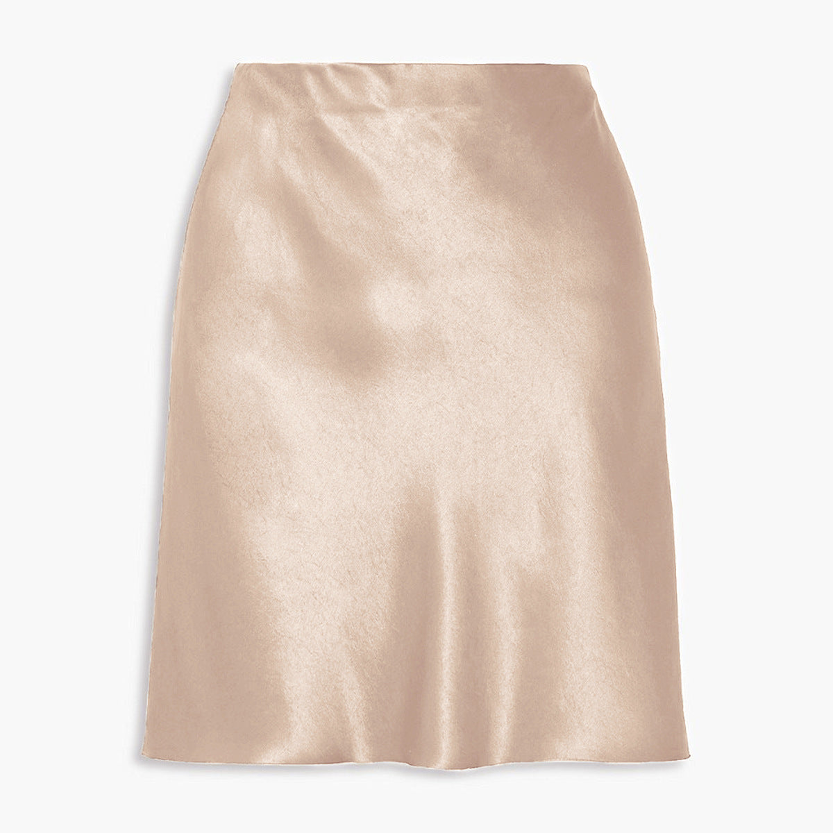 Women's Acetate Satin Elastic High Waist Pure Skirts