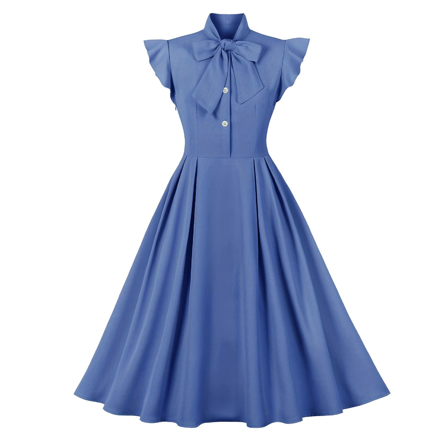 Women's Ruffle Sleeve Large Swing Retro Dress Dresses