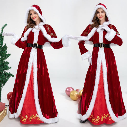 Vêtements Père Noël Adulte Femme Costumes Rouges