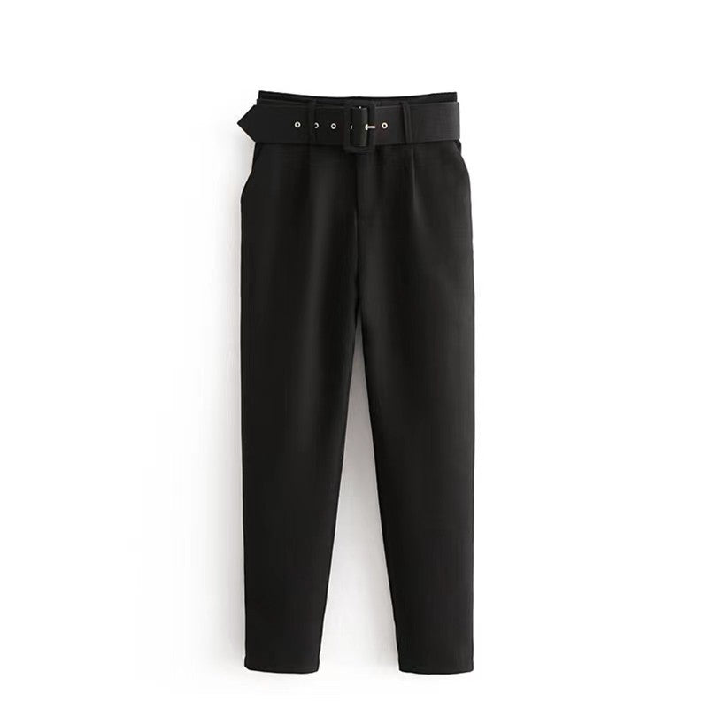 Pantalon slim à ceinture micro-élastique flatteur pour la silhouette