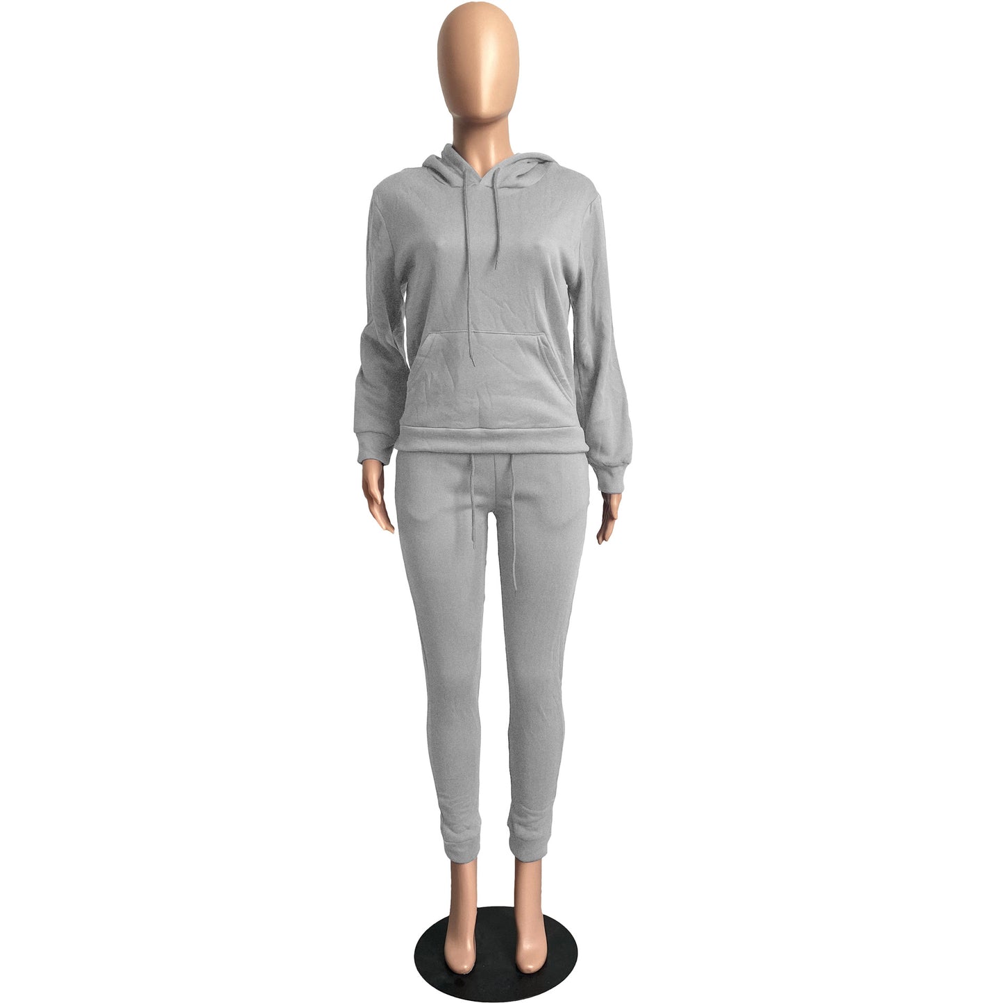 Women's Padded Hooded Sweatshirt Two-piece Leisure Sports Suits