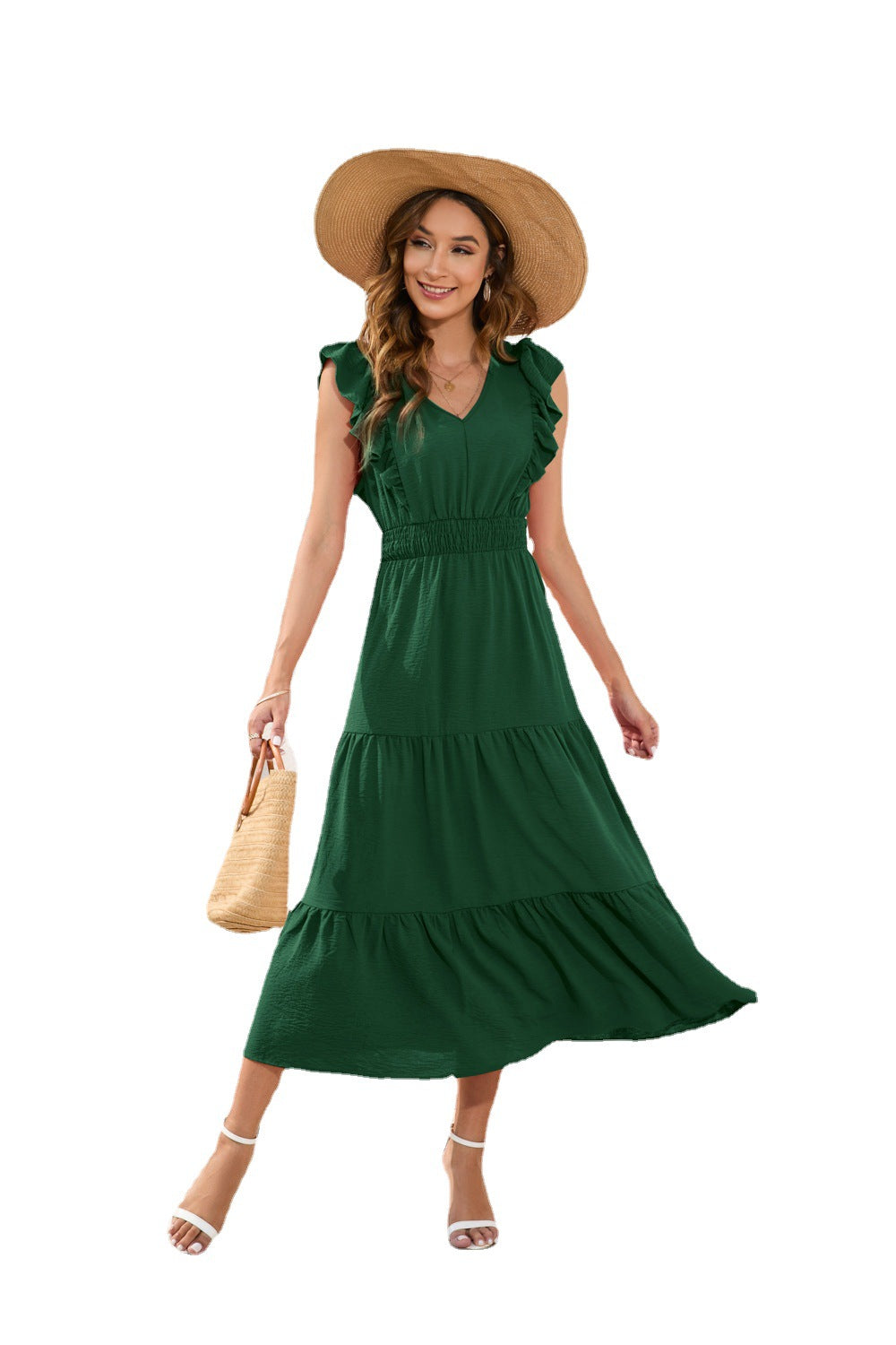 Waist Cake Dress Long Casual Vacation Dresses