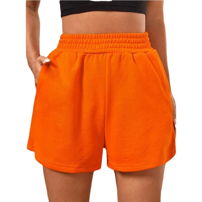 Short ample à taille élastique et jambes larges pour femme