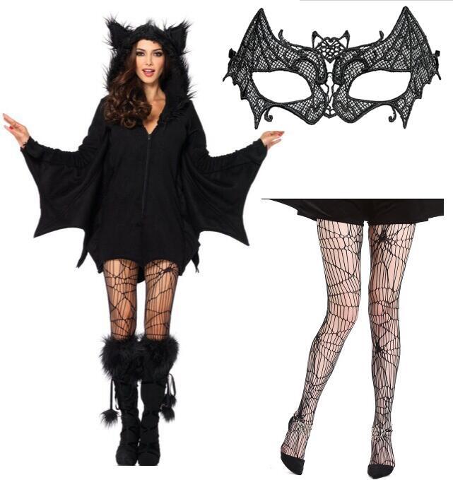 Glamorous Halloween Vampire Bat Role-playing Game Costumes