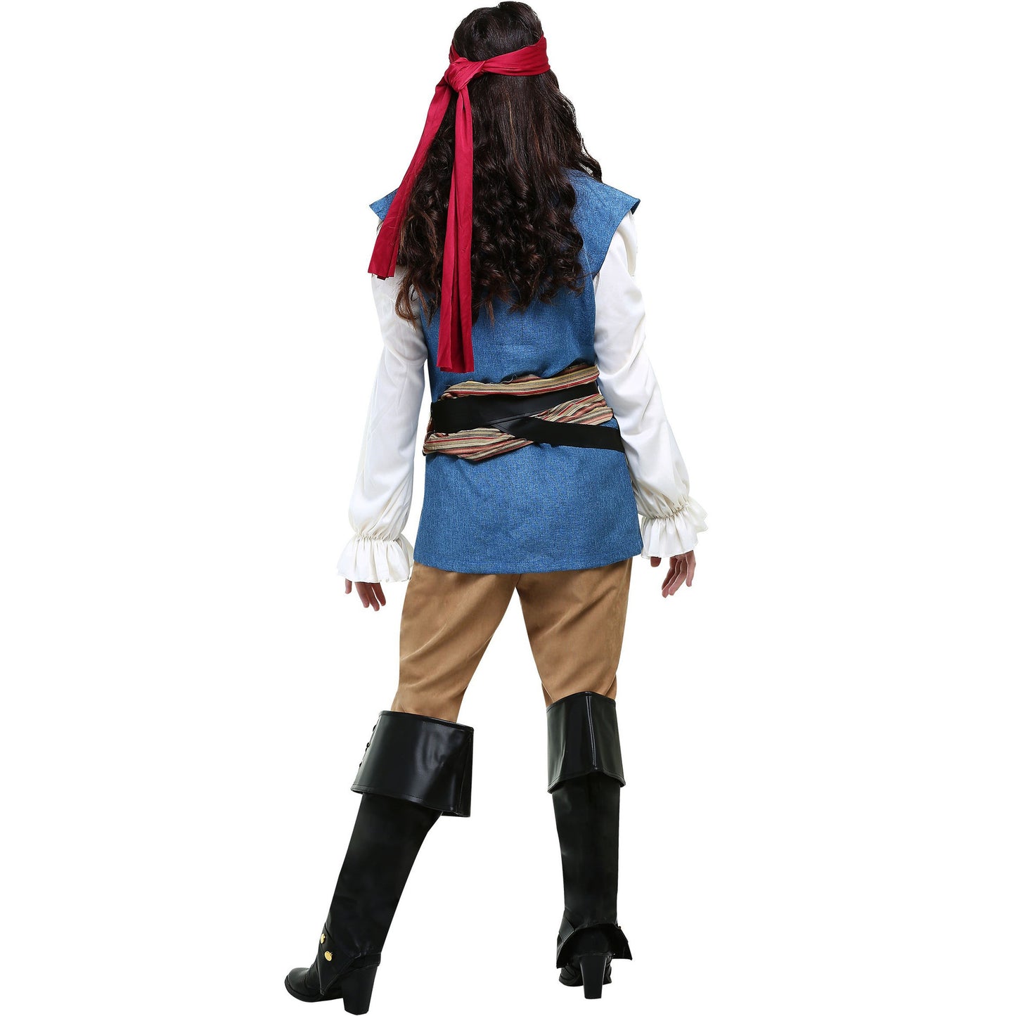 Costumes de capitaine de bateau pirate des Caraïbes pour hommes, jeu d'Halloween