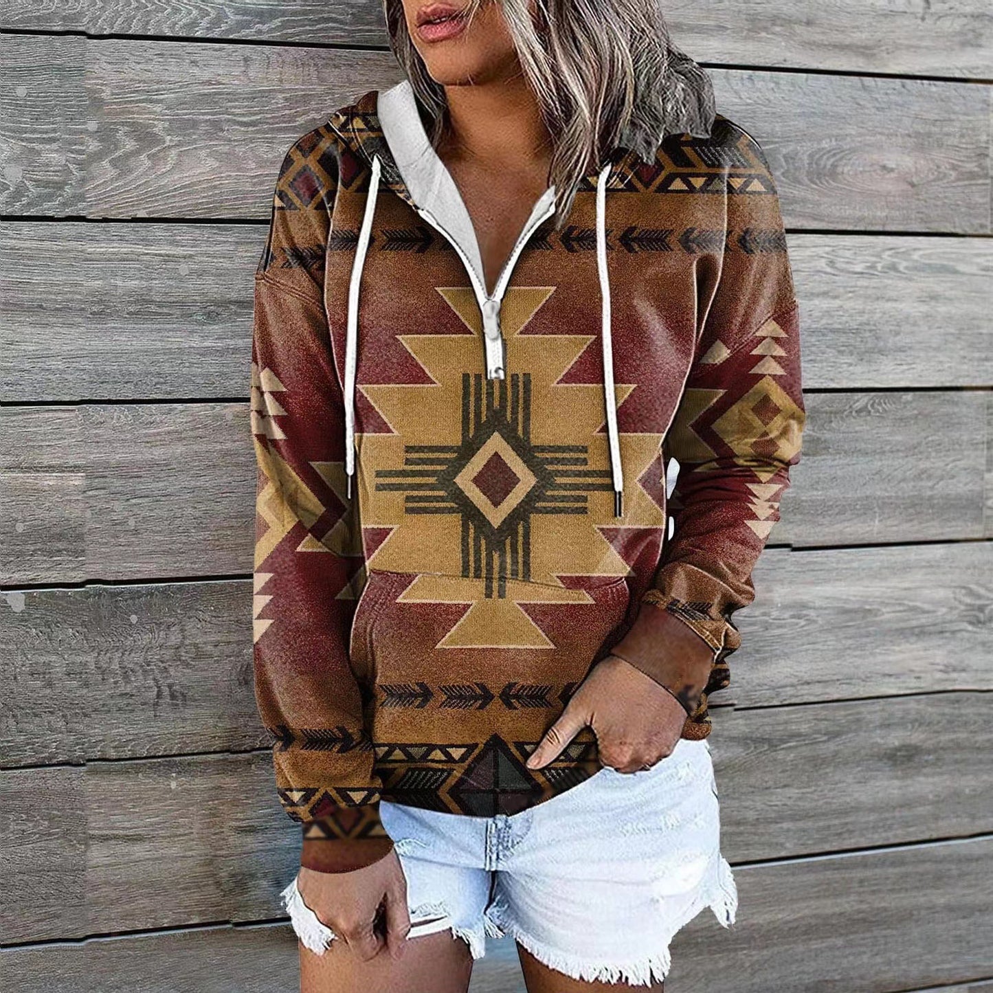 Cool Stylish Women's Glamorous Ethnic Hoodie Sweaters