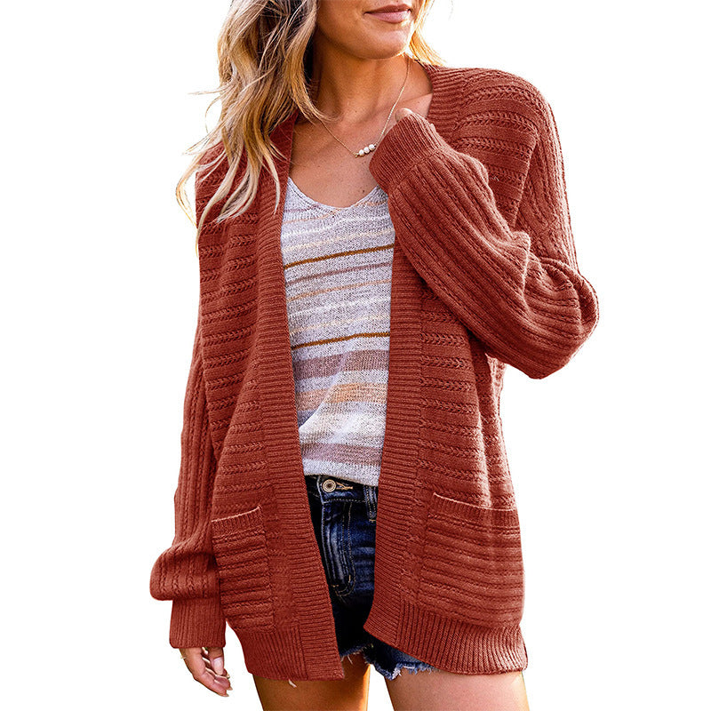 Women's Stylish Fashion Lantern Sleeve Knitted Cardigans