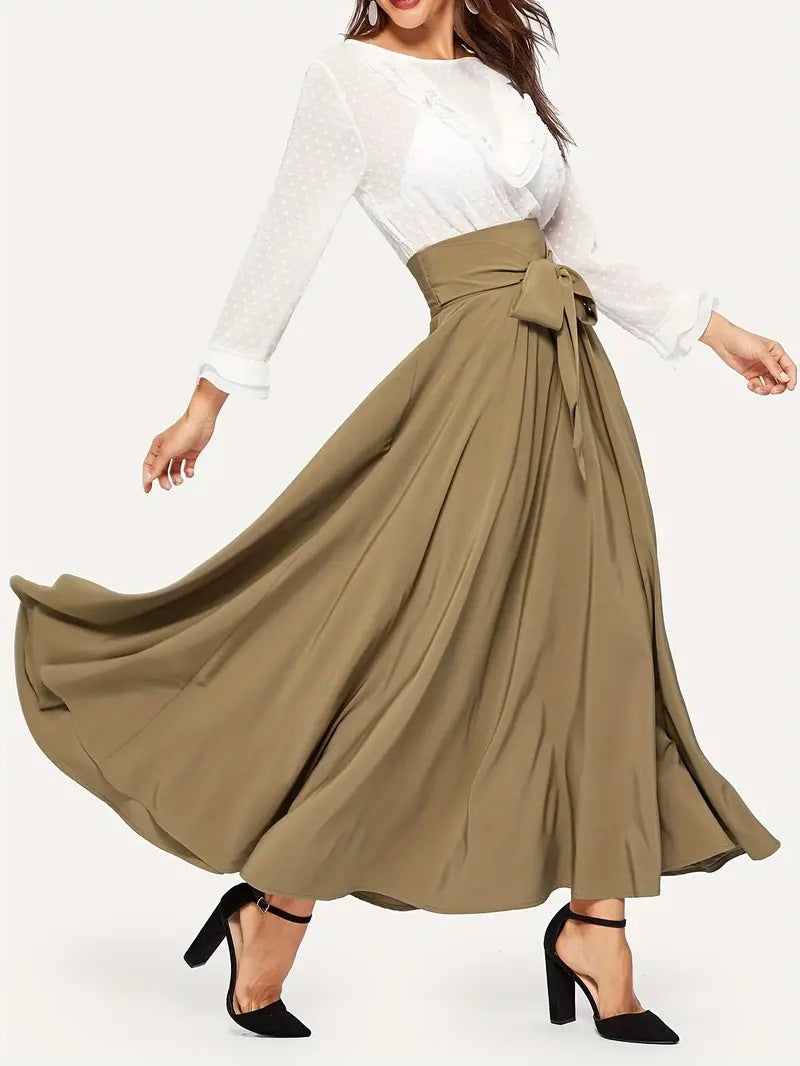 Women's High Waist Slimming Front A- Line Skirts