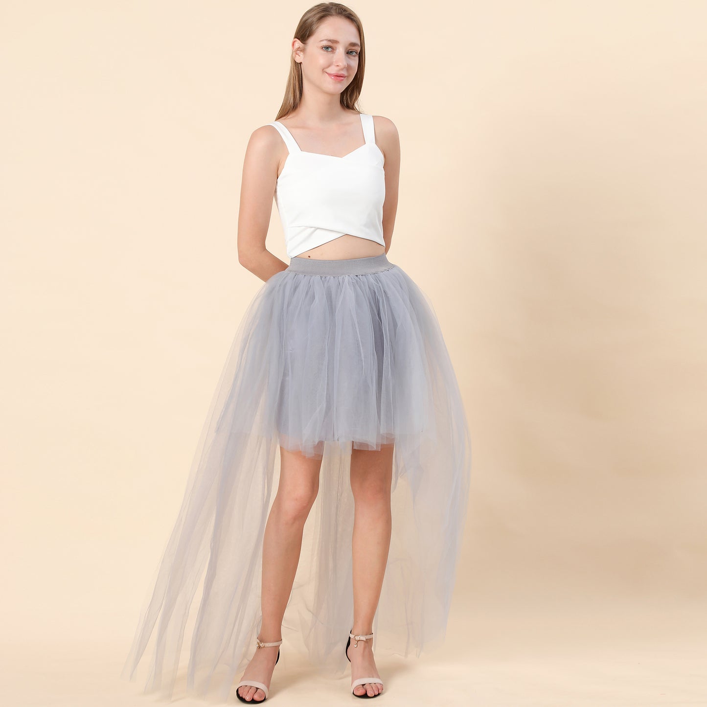 Tulle Sexy Black Mesh Front Back Skirts