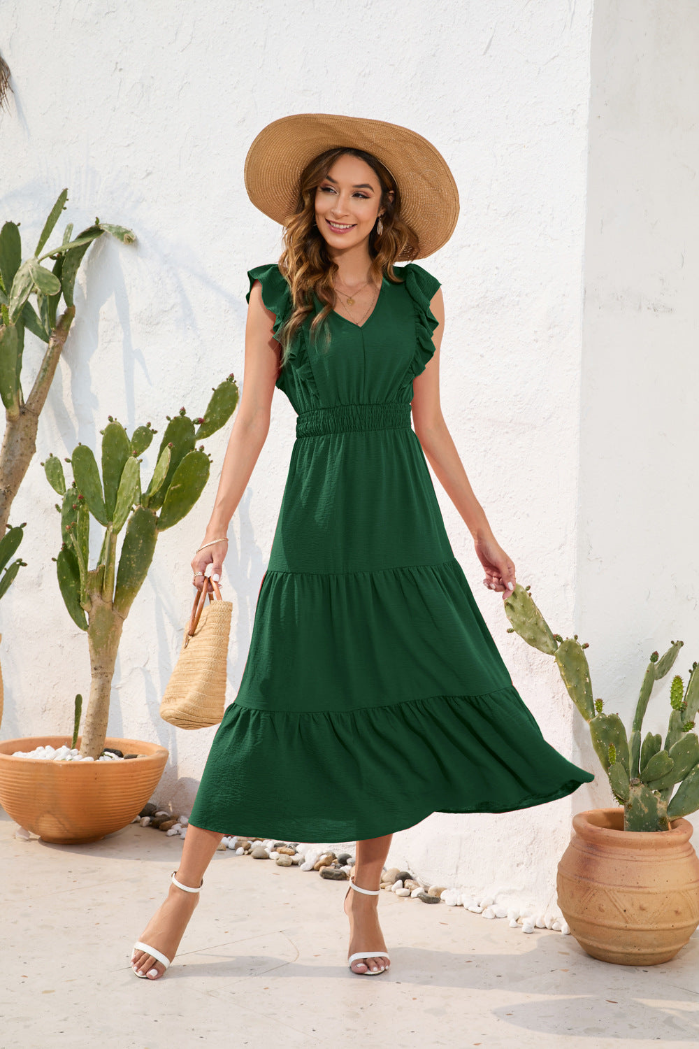 Waist Cake Dress Long Casual Vacation Dresses