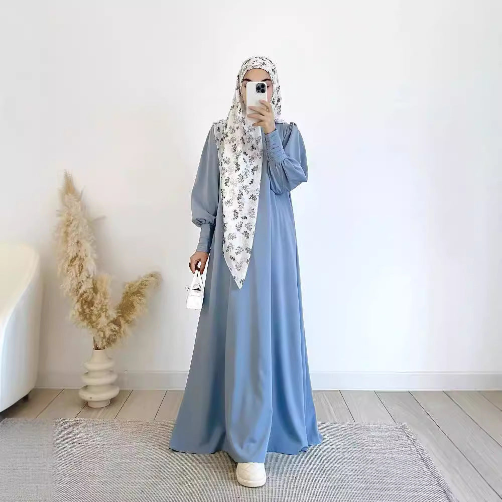 Women's Muslim Wear Soft Fashion Satin Large Dresses