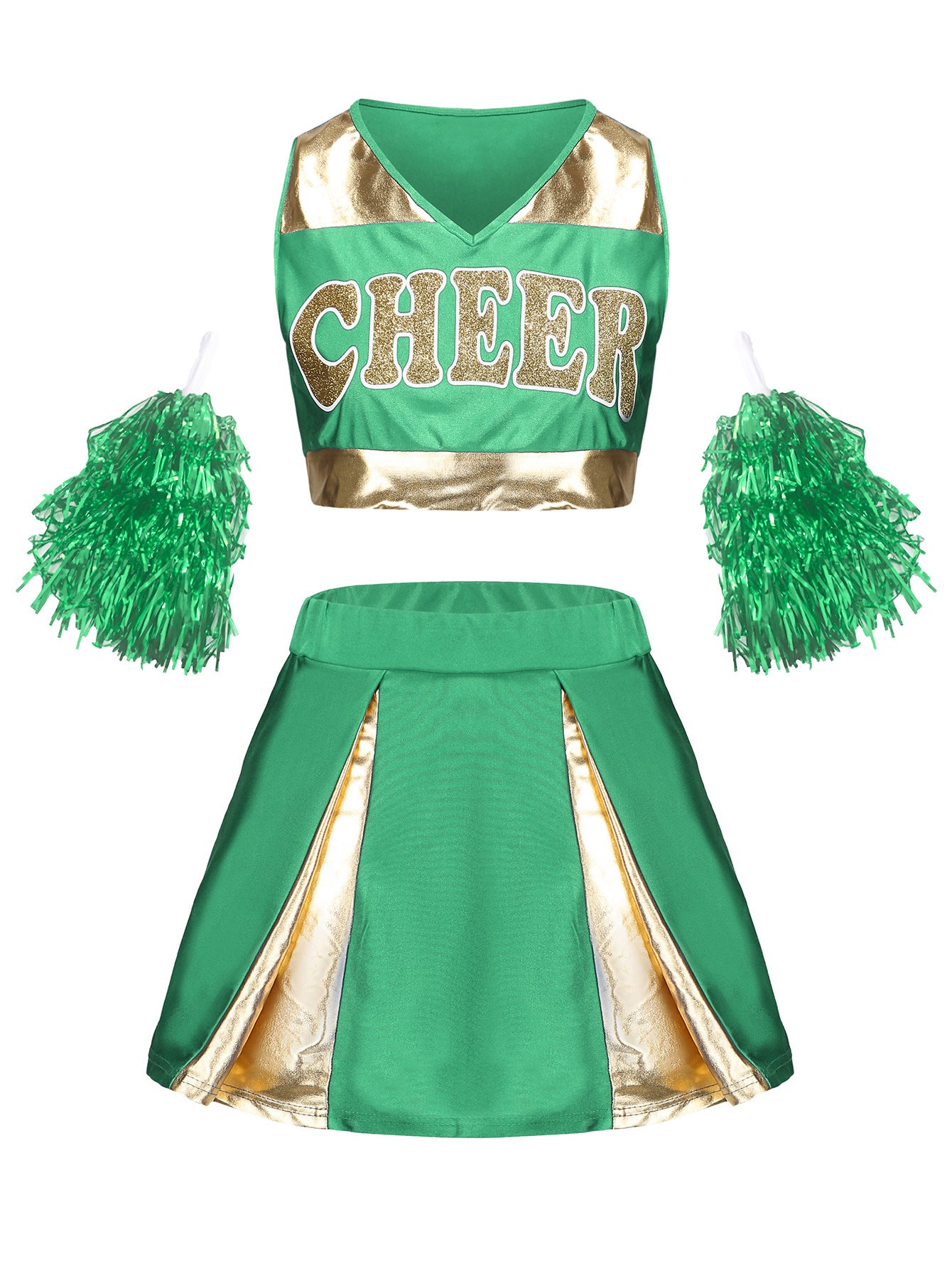 Costumes de danse de cheerleading pour femmes, impression et couture