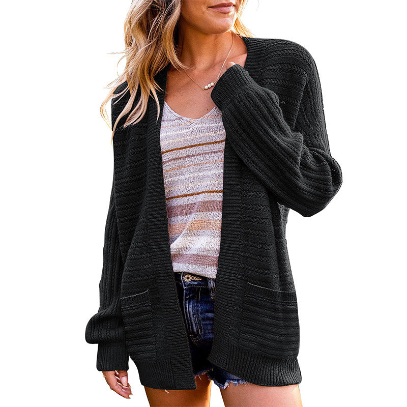 Women's Stylish Fashion Lantern Sleeve Knitted Cardigans