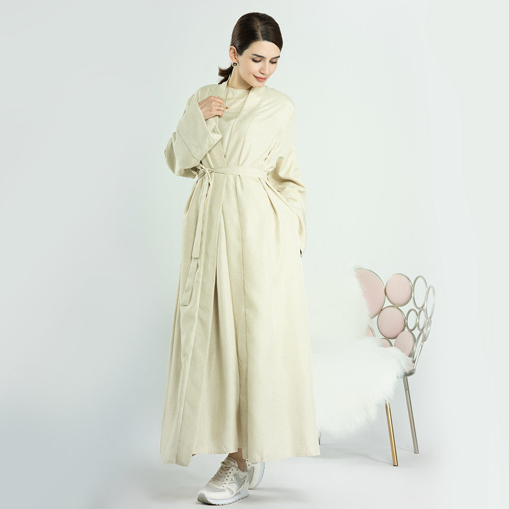 Women's Slouchy Turkish Solid Color Robe Dresses