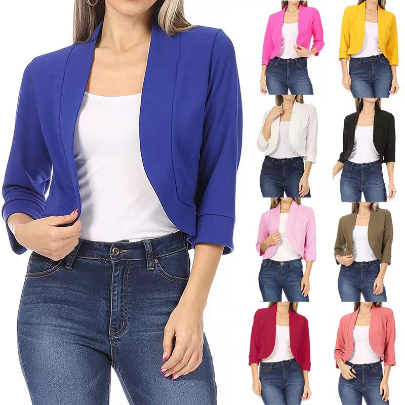 Blazers de petite taille pour femmes, couleur unie, glamour et innovants