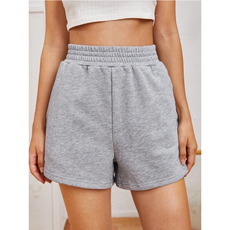 Short ample à taille élastique et jambes larges pour femme